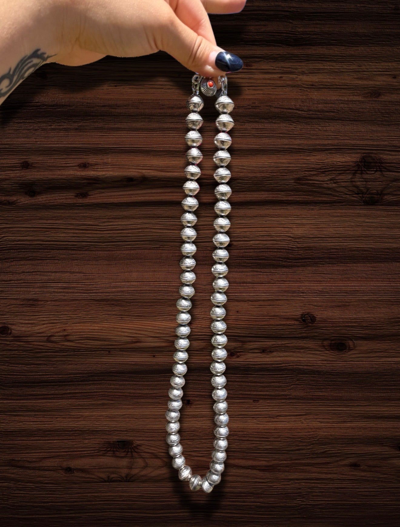 30" Mercury Dime Single Strand With Jimothy Coral Clasp