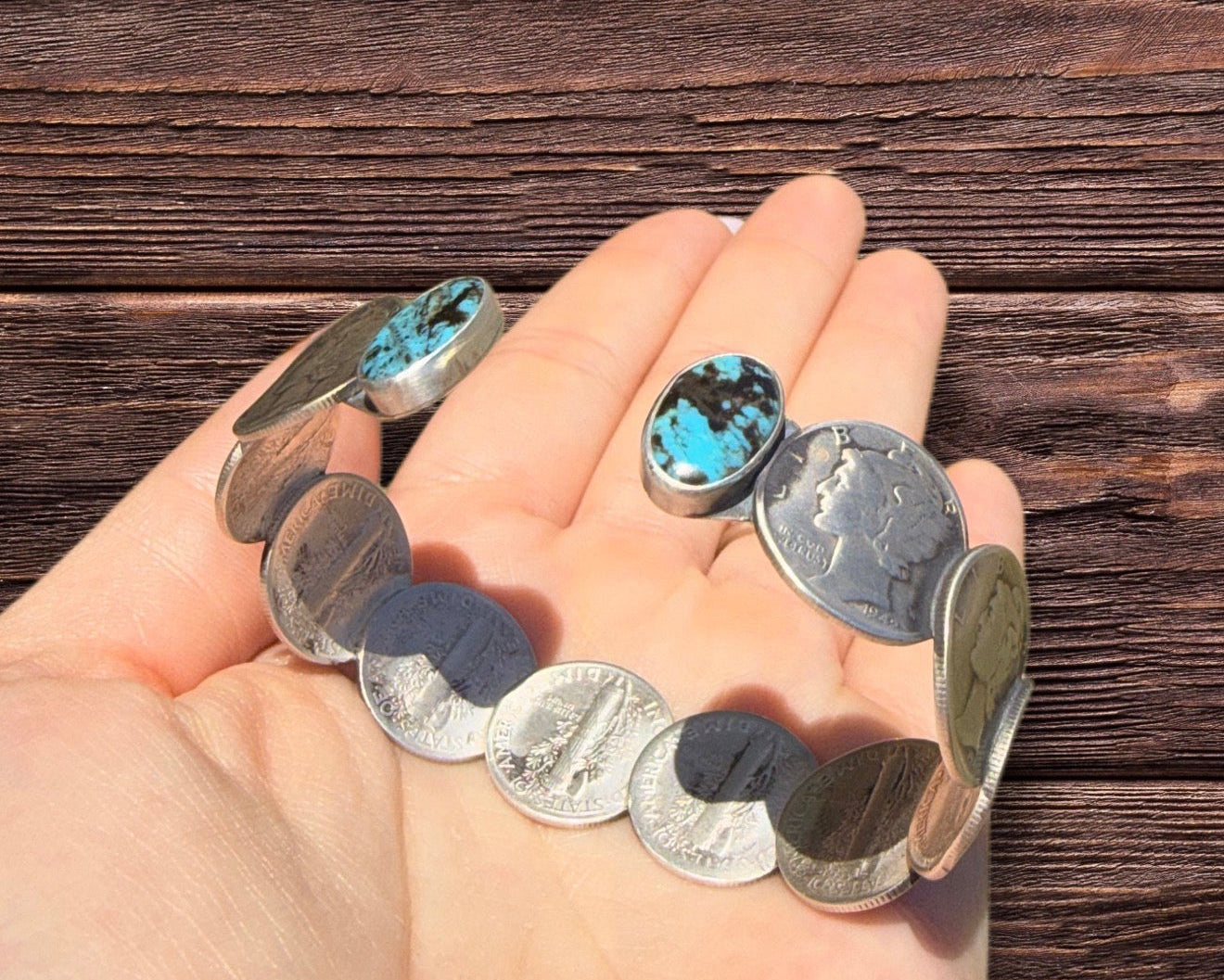 Mercury Dime Cuff Bracelet
