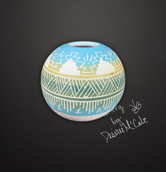 Small Light Blue Ball Pot