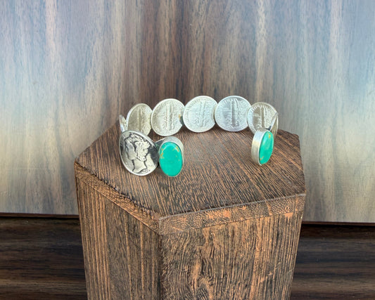 Mercury Dime Cuff Bracelet
