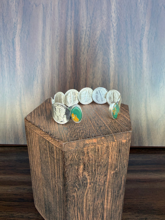 Mercury Dime Cuff Bracelet