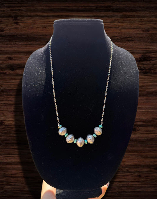 Ace Chain 5 Dime With Turquoise