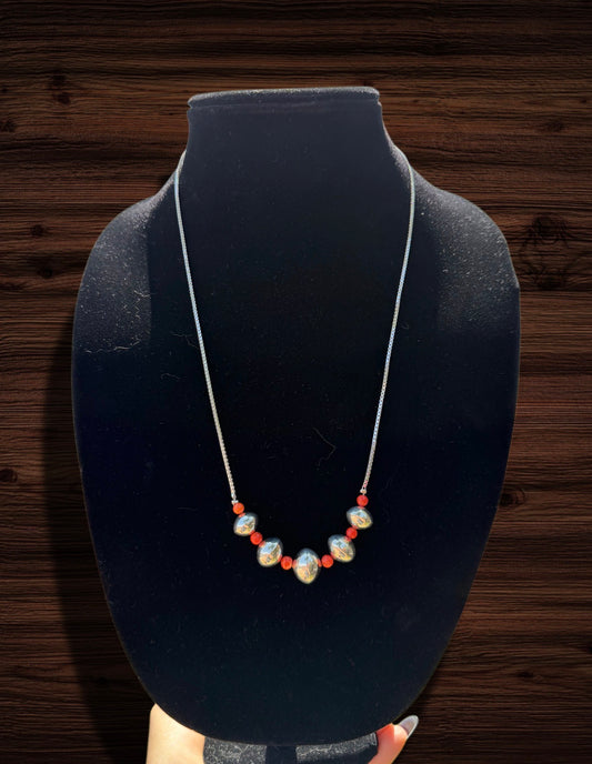 5 Pearl Ace Chain With Coral