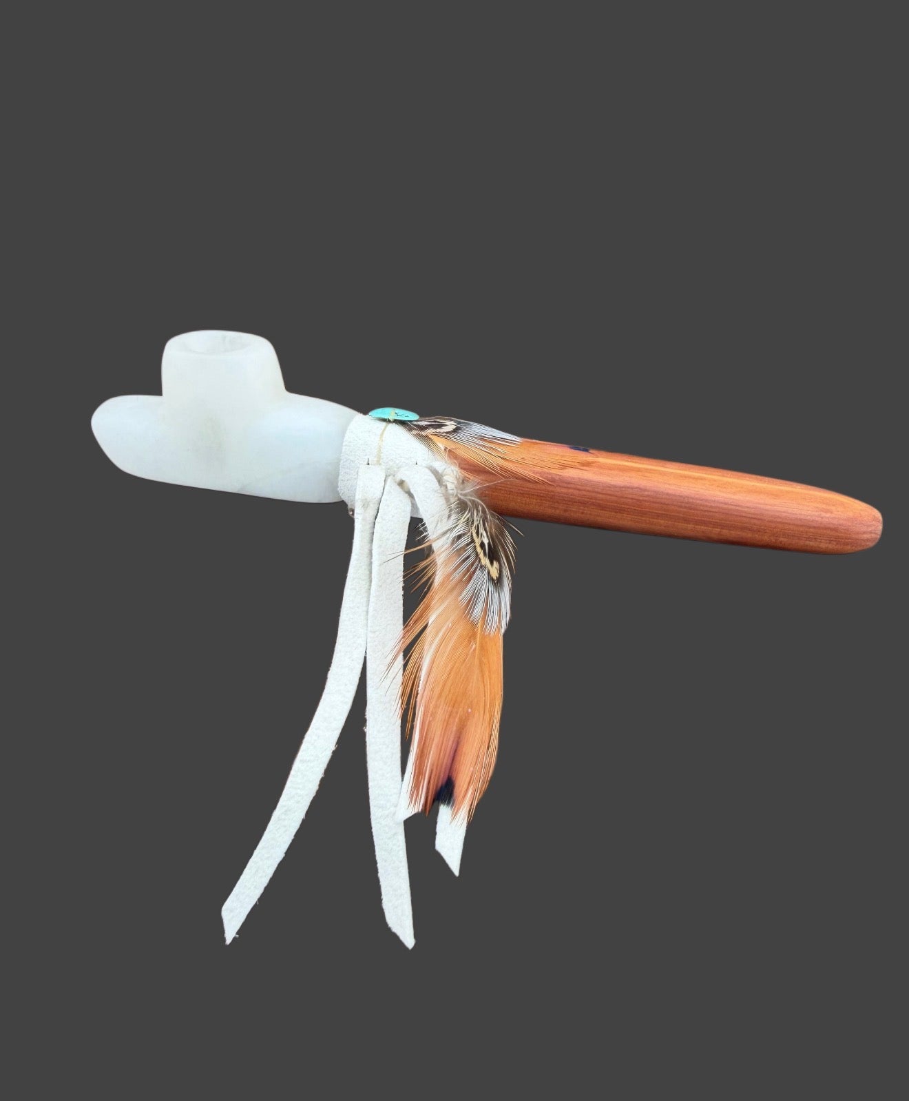 Italian White Alabaster Medicine Spirit Pipe