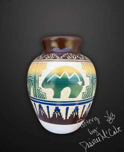 Medium Ginger Jar Bear Pot
