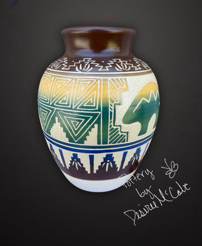Medium Ginger Jar Bear Pot