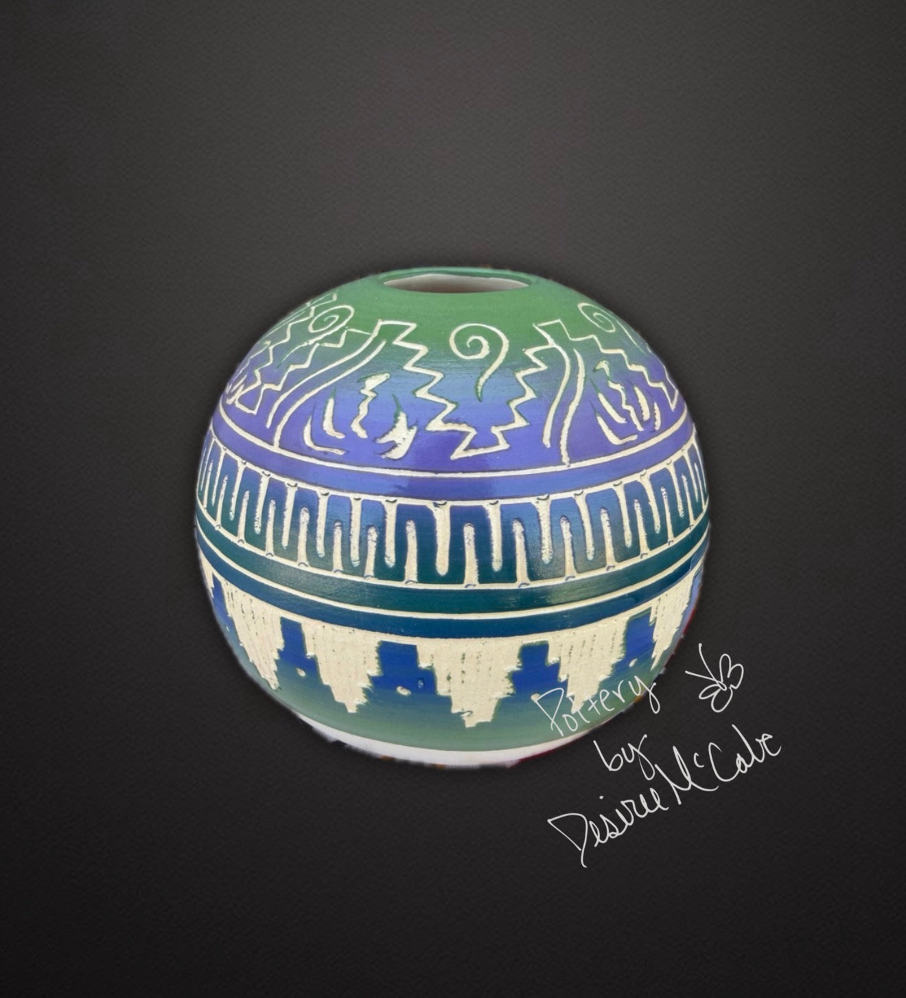 Small Green Ball Pot