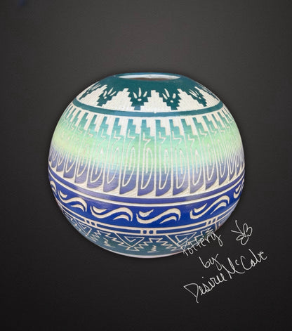 Medium Turquoise Ball Pot