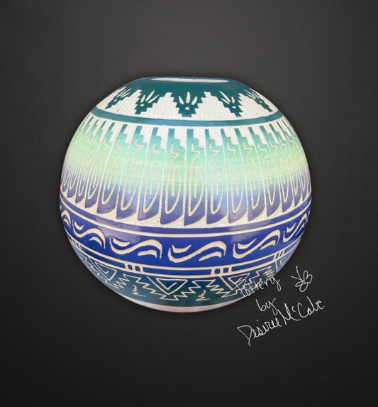Medium Turquoise Ball Pot