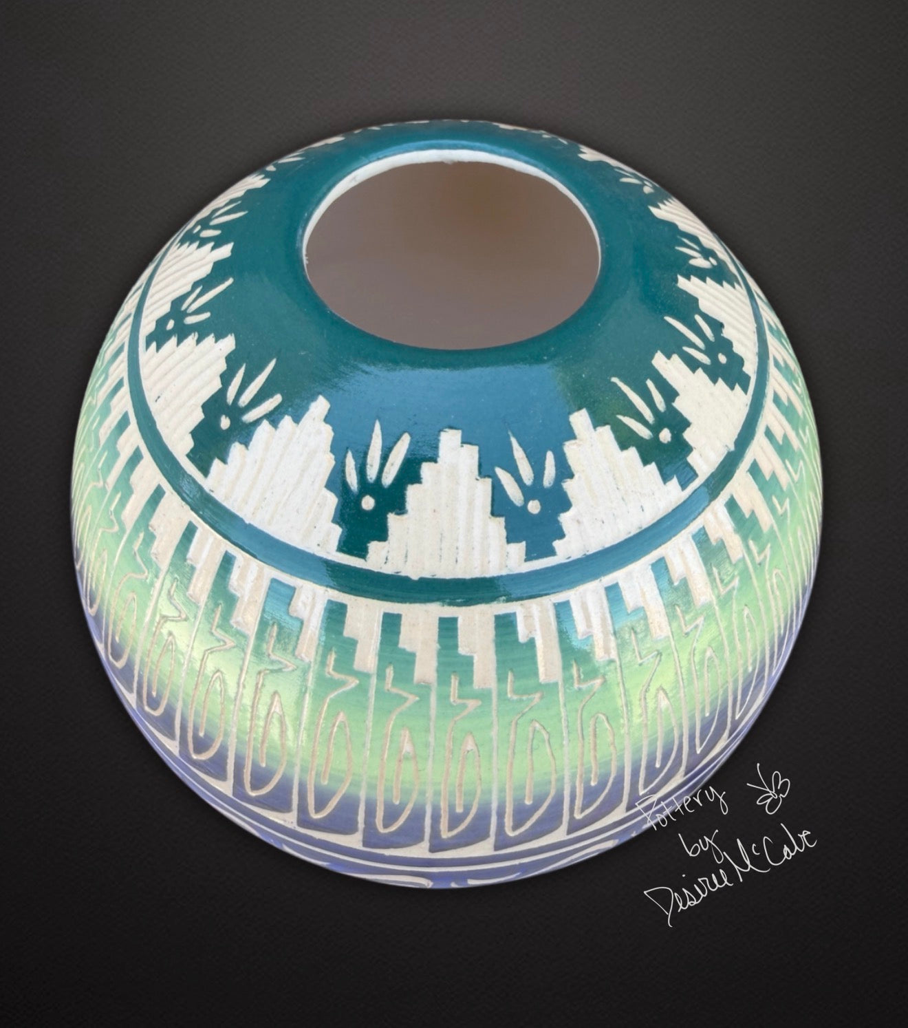 Medium Turquoise Ball Pot