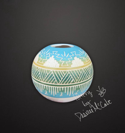 Small Light Blue Ball Pot