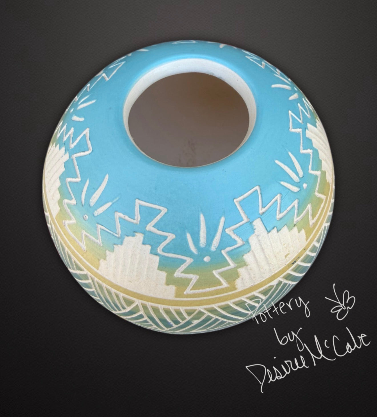 Small Light Blue Ball Pot