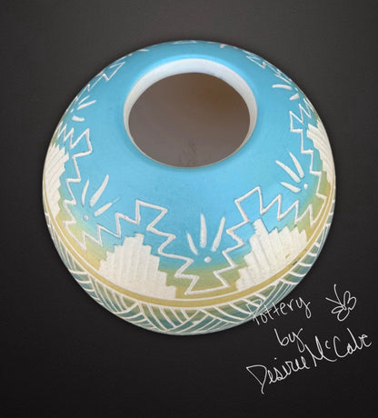 Small Light Blue Ball Pot